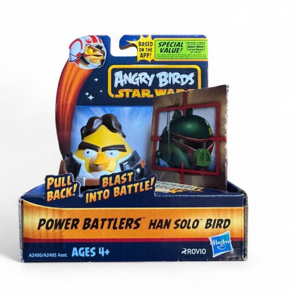 NIB Angry Birds Star Wars Power Battlers HAN SOLO Bird Hasbro Retired 2013